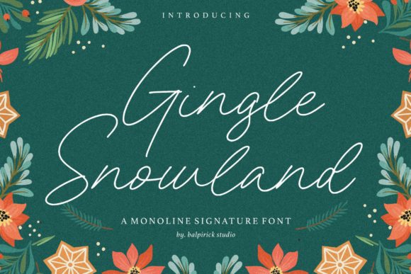Gingle Snowland: A Script Font for Editorial Calm