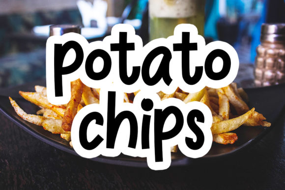 Potato Chips Font for Small Business Branding