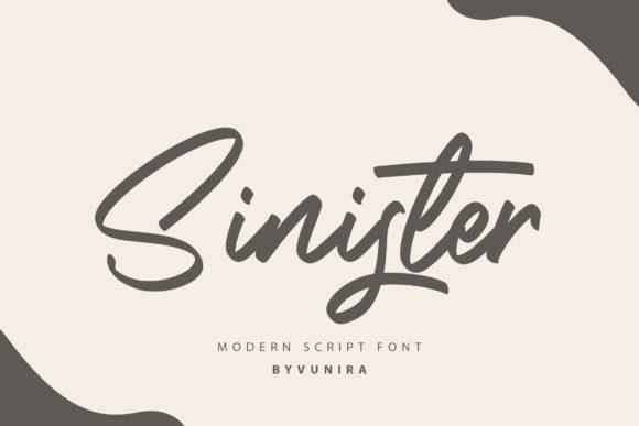 Sinister Font: A Gentle Script for Editorial Design